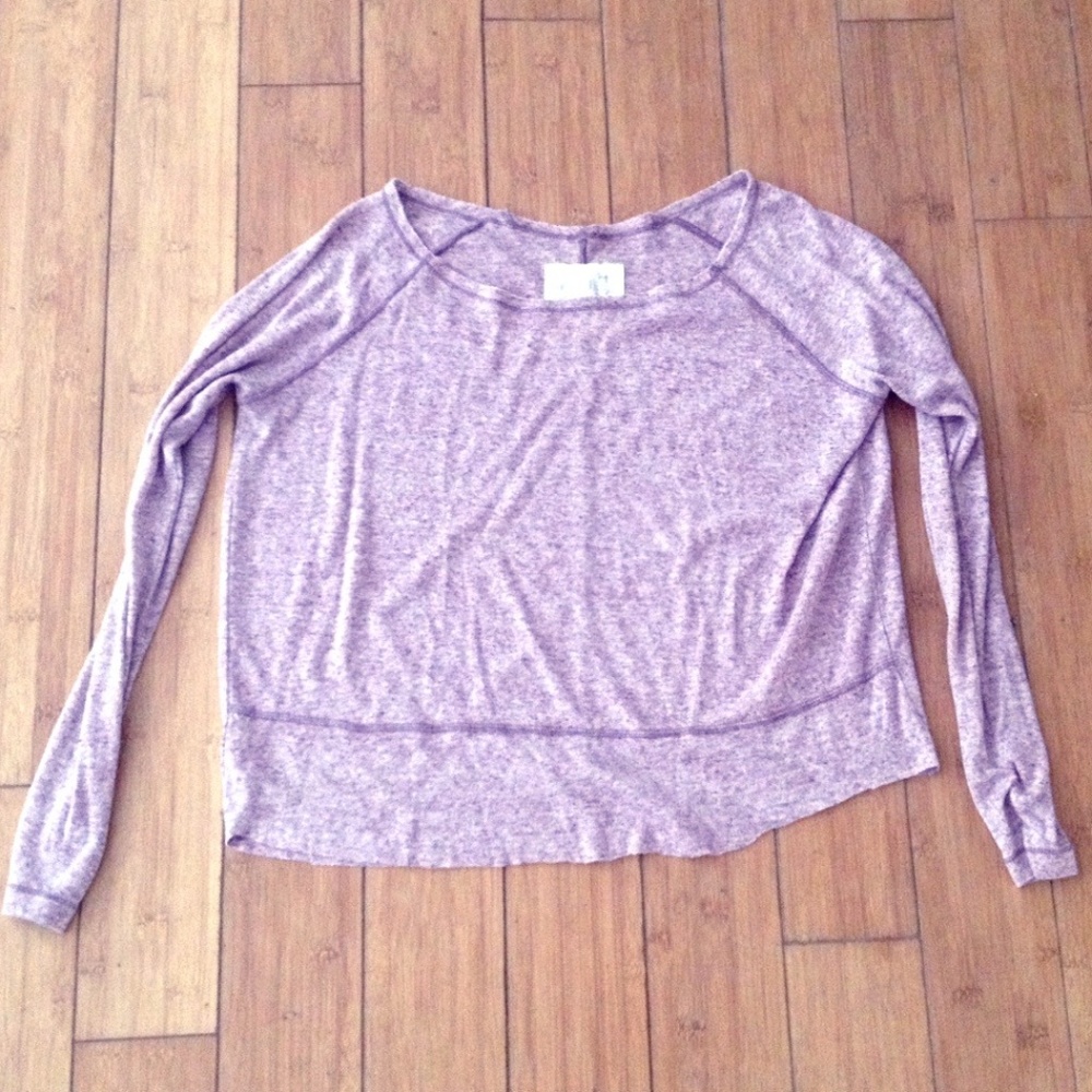 We The Free Off the Shoulder Cropped Long Sleeve